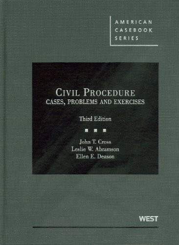 Civil Procedure Cases Problems And Exercises