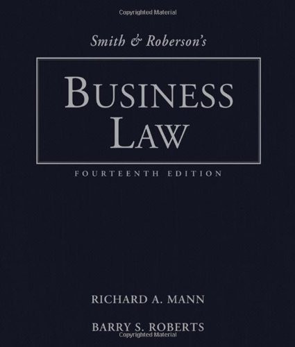 Smith And Roberson's Business Law