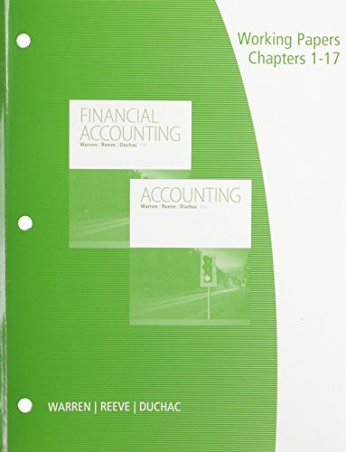 Working Papers Chapters 1-17 For Financial Accounting