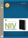 NIV Study Bible Large Print Bonded Leather Black Red Letter Edition