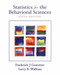 Statistics For The Behavioral Sciences