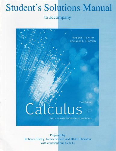 Student Solutions Manual For Calculus