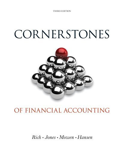 Cornerstones Of Financial Accounting