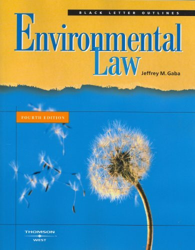 Black Letter Outline on Environmental Law