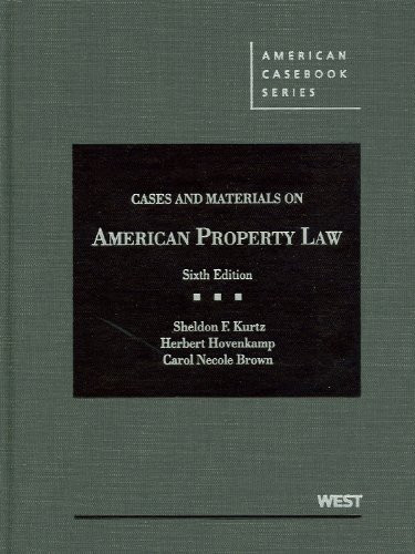 Cases And Materials On American Property Law