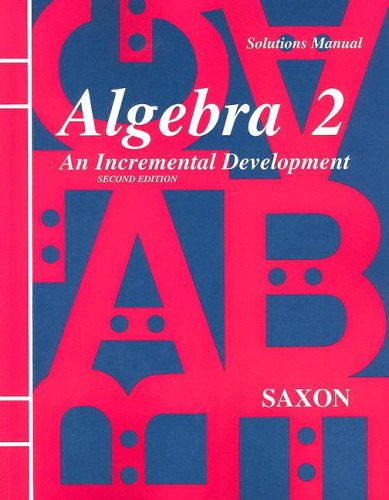 Solutions Manual For Algebra 2