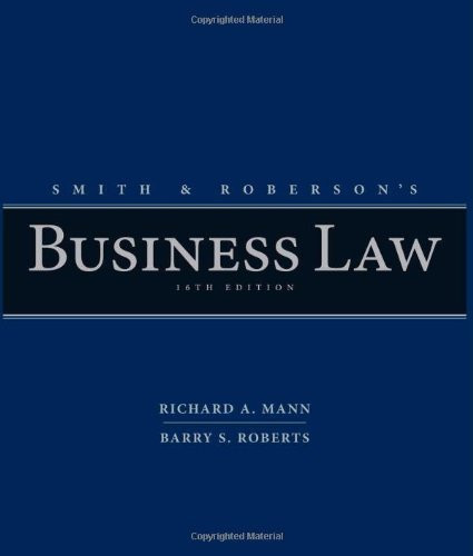 Smith And Roberson's Business Law