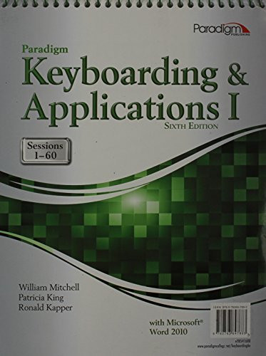 Paradigm Keyboarding And Applications I