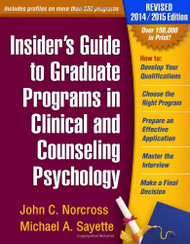 Insider's Guide To Graduate Programs In Clinical And Counseling Psychology