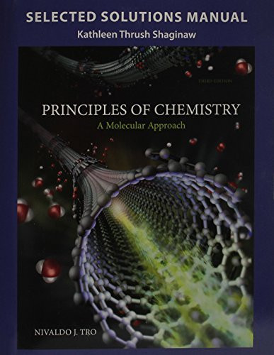 Student Solutions Manual For Chemistry A Molecular Approach