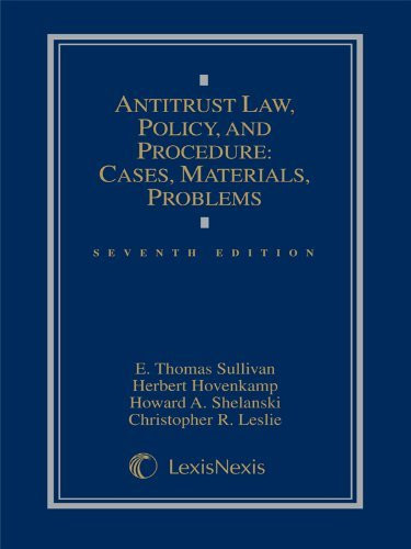Antitrust Law Policy And Procedure