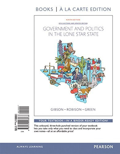 Government And Politics In The Lone Star State