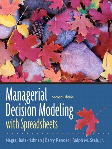 Managerial Decision Modeling With Spreadsheets