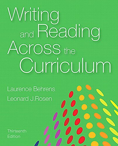 Writing And Reading Across The Curriculum