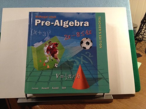 Pre-Algebra Teacher's Edition