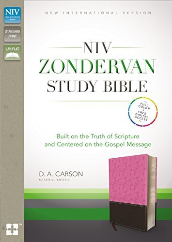 NIV Zondervan Study Bible Imitation Leather Pink/Brown