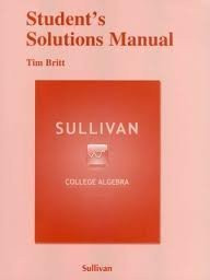 Student's Solutions Manual For College Algebra