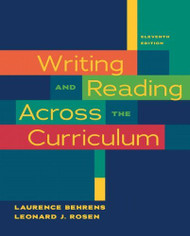 Writing And Reading Across The Curriculum