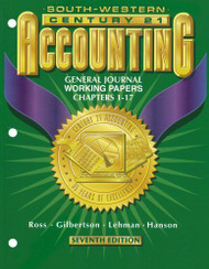 Working Papers Chapters 1-17 For Gilbertson/Lehman/Gentene's Century 21 Accounting