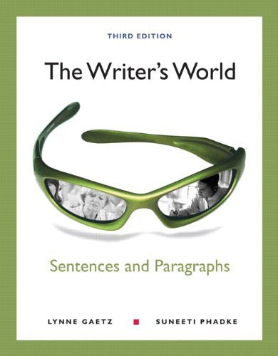 Writer's World: Sentences And Paragraphs