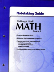 McDougal Littell Math Course 2: Student's Note taking Guide