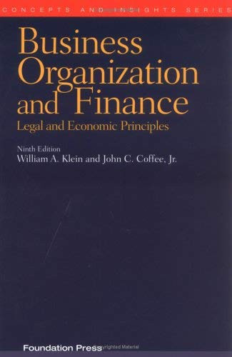 Business Organization And Finance