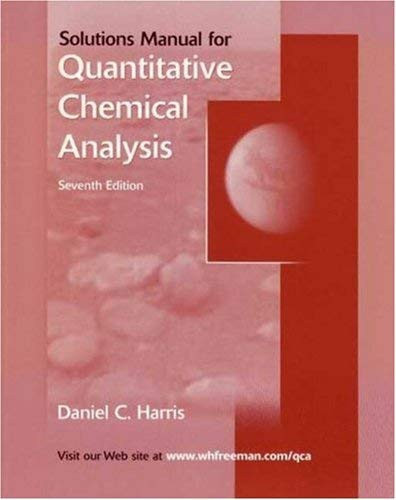 Solution Manual for Quantitative Chemical Analysis