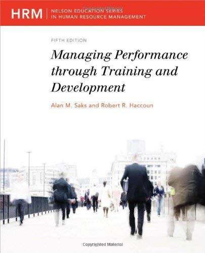 Managing Performance Through Training and Development