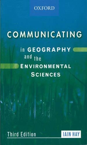 Communicating In Geography And The Environmental Sciences