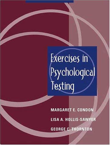 Exercises In Psychological Testing