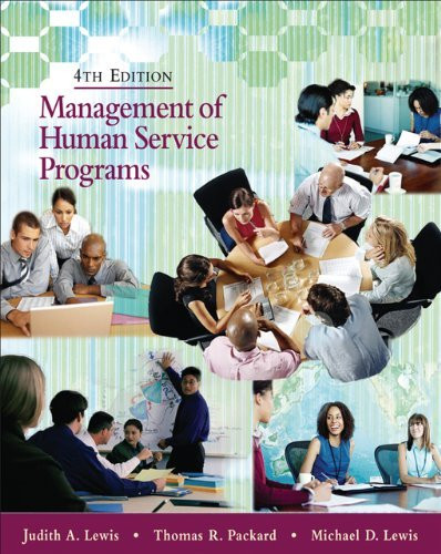 Management Of Human Service Programs