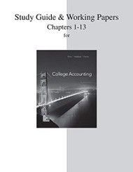 Study Guide and Working Papers for College Accounting