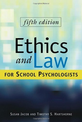 Ethics And Law For School Psychologists