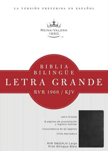 RVR 1960/KJV Biblia Biling ?e Letra Grande negro imitaci ?n piel