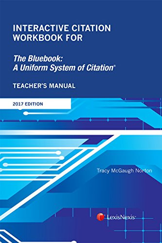 Interactive Citation Workbook For The Bluebook