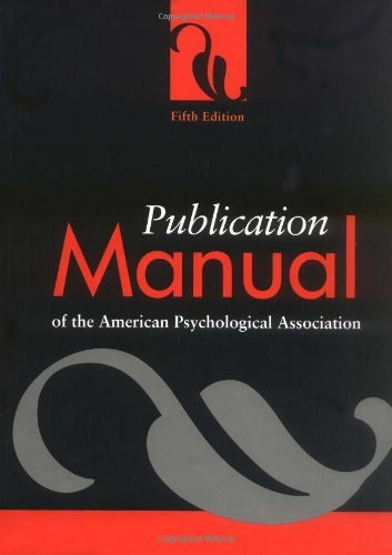 Publication Manual Of The American Psychological Association