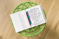 NIV Beautiful Word Coloring Bible Large Print Leathersoft Purple/Tan