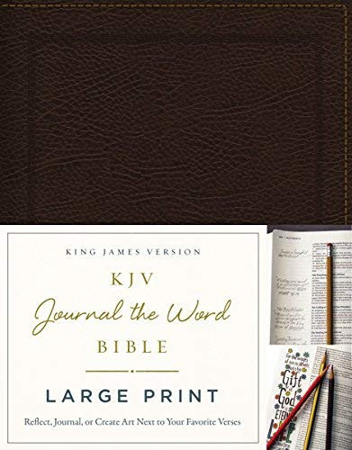 KJV Journal the Word Bible Large Print Bonded Leather Brown Red Letter
