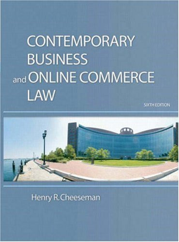 Contemporary Business And Online Commerce Law