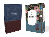 NIV The Woman's Study Bible Leathersoft Blue/Brown Full-Color Receiving