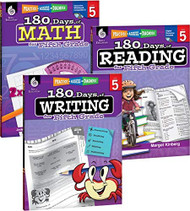 180 Days of Reading Writing and Math for Fifth Grade 3-Book Set