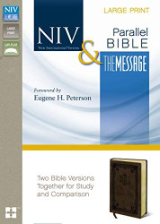 NIV The Message Parallel Bible Large Print Imitation Leather Brown