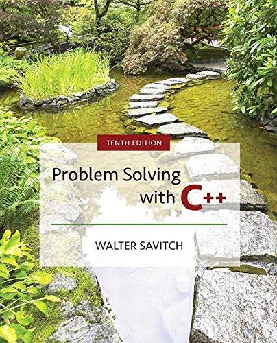 Problem Solving With C++