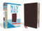 NIV Thinline Bible Large Print Bonded Leather Burgundy Indexed Red Letter
