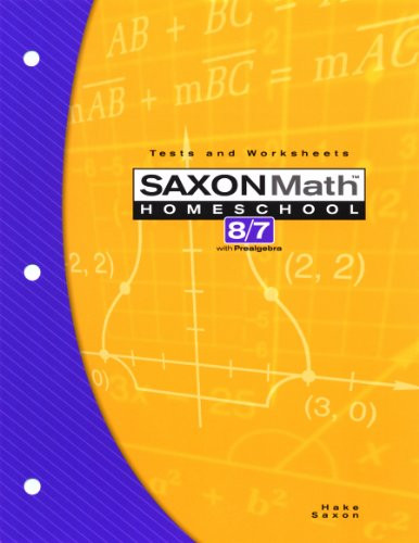 Saxon Math 8/7 Homeschool