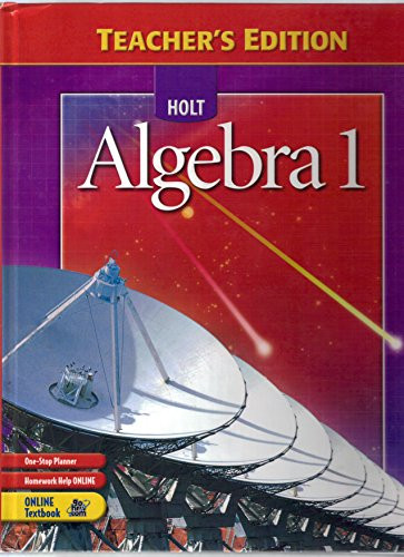 Holt Algebra 1 Teacher's Edition