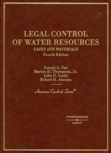 Legal Control Of Water Resources