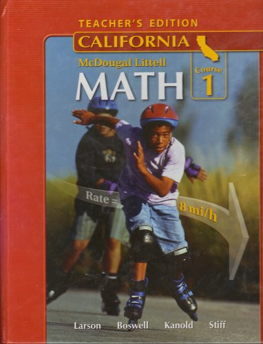 Middle School Math California Teacher'S Edition Course 1 2008