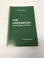Texas Rules of Form the Greenbook