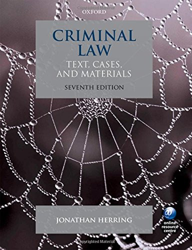 Criminal Law: Text Cases and Materials